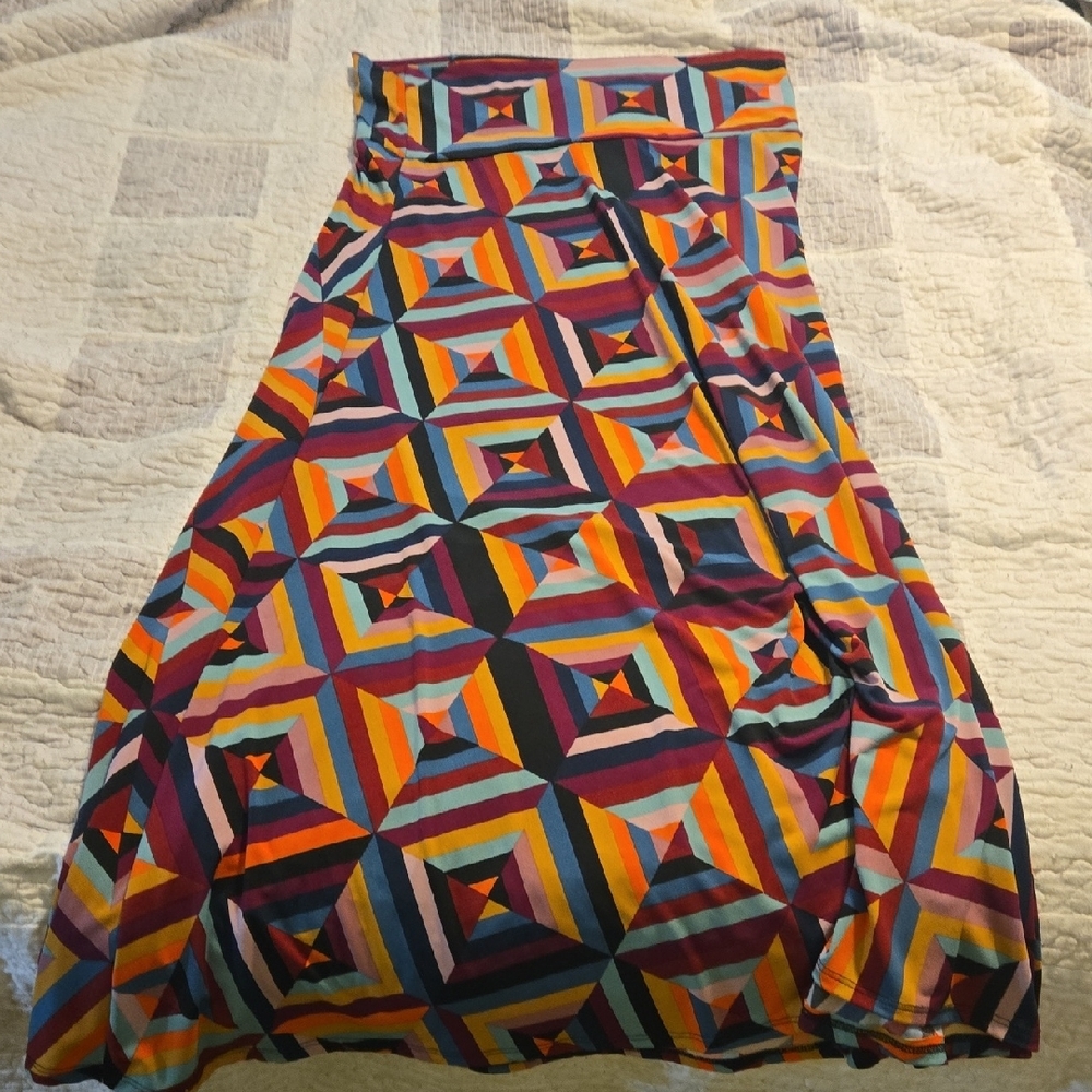 LuLaRoe Colorful Geometric Maxi Skirt